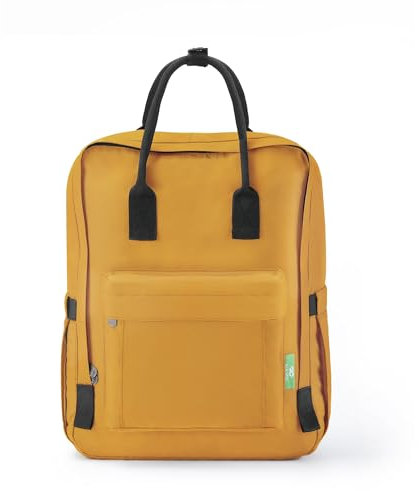 ECO CHIC Waterproof Recycled Canvas Twin Handle Backpack (Sunflower)