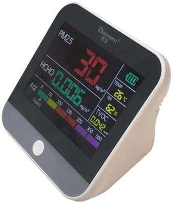 Moonyan Pm2.5 Monitor - 4 in 1 Air Quality Meter Tester Tvoc Monitor | Quick Multifunctional Air Tester with LED Display for Confined Space Home School Tvoc