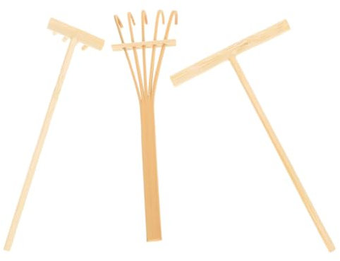 BESTonZON Miniatur Zen Garten Sandrechen Kleine Sandkasten Werkzeuge Aus Robustem Material Für Meditation Feng Shui Tischdeko Und DIY Trockenlandschaftsspiele Im Haus Und Büro