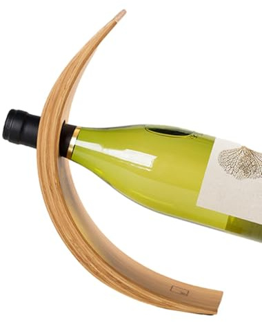 Gdiojnfg Wine Holders For Wine Bottles, Tabletop Wine Bottle Holder Stand, Single Wine Bottle Stand, Wooden Red Wine Bottle Holder, Table Top Wine Rack With Beautiful Curves For Restaurants, Wineries