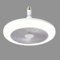 Jingsen LED Ceiling Fan Light with Remote - 2-in-1 Mini Fan & E27 Light Fixture, 3 Speeds & 3 Color Temperatures,Quiet Bedroom Ceiling Fan Light for Home/Office(White-Crystal Style)