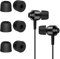 3 Paar Ersatz Ohrstöpsel Universelle Memory-Schaum-Ohrstöpsel, Kopfhörer Aufsätze Noise Cancelling Ohrstöpsel, für 4,0 mm - 4,1 mm Ohrhörerloch - mit Aufbewahrungsbox, Größe S M L - Schwarz