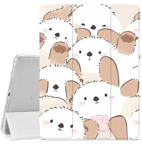 Süße Otter-Schutzhülle für iPad (A16) 11. Generation 2025, 11 Zoll / 10. Generation 2022, 27,7 cm (11 Zoll), niedliches Tiermotiv, Stifthalter und transparente, weiche TPU-Rückseite und dreifach