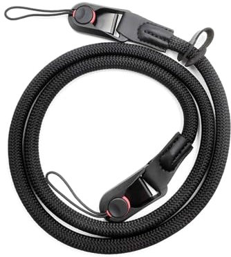 AUTUUCKEE Camera Strap, Adjustable Climbing Rope Camera Neck Shoulder Crossbody Strap for Digital Mirrorless Camera, Quick Release Camera Straps for Man Woman Photographers(Black)