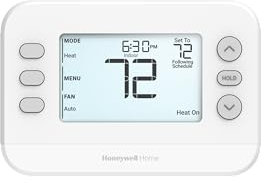 Honeywell Home X2P Termostato programable, una etapa, 1 compatibilidad de calor/1 frío, horario flexible, blanco, RTH21B