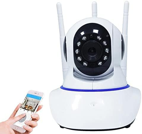 MF artSHOP Telecamera IP WiFi, 3 Antenne, Motorizzata, Visione Notturna, Controllo App Yoosee, HD Camera IP Videosorveglianza Interni
