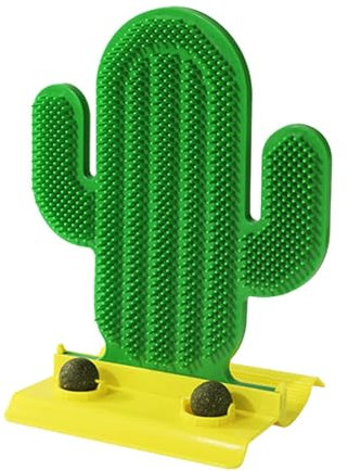 Poste rascador para Gatos de Cactus, rascador Interactivo de sisal, Hierba gatera Torre, Color Verde para Interiores y árbol de Ejercicio, Divertido Poste de Juego en de Cactus para niños