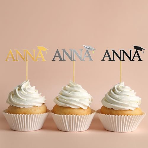 2025 Graduation Cupcake Toppers, Personalisierte Graduation Cupcake Toppers, Abschluss Deko für Graduation Abschlussparty Dekoration, Abschlussfeier Cupcake toppers