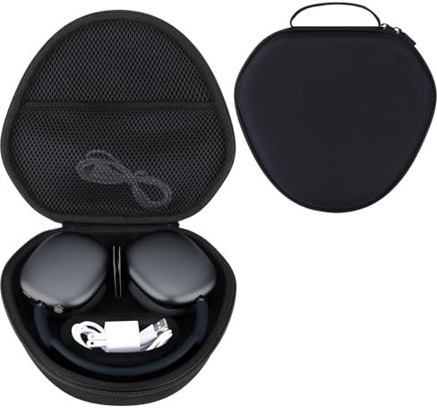 RIYADAone Duro Viaggio Caso Custodia Compatible con Apple Airpods Max Cuffie (Mezzanotte)