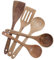 Luxshiny 1 Juego Juego de vajilla de madera utensilios de cocina de madera espátula de cocina cuchara sopera cucharas de madera para comer utensilios de madera para cocinar teca Marrón