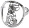 IOETSEUT Damen Schmuck Ring French Bulldog Mops Hund Verstellbarer Ring für Frauen Männer Haustier Tier Hohle Finger Ringe Schmuck Souvenir Geschenk
