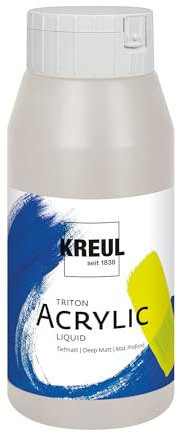 KREUL 17085 - Triton Acrylic Liquid Fränkisch Sandstein 750 ml, Hochwertige Künstler-Acrylfarbe in Studienqualität mit leicht fließendem Charakter, tiefmatt auftrocknend
