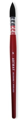 Artway Synthetic Quill Watercolour Mop Brushes - Ideal for Watercolours and Inks - Size 5