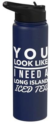 Long Island Iced Tea Cocktail Stainless Steel Insulated Water Bottle