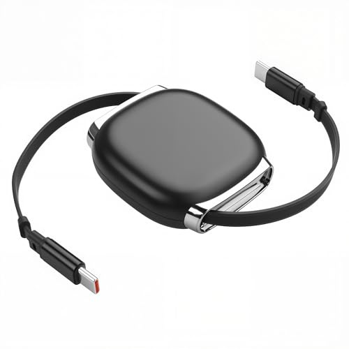 YACSEJAO 240W Retractable USB-C Cable 1M/3.3FT Stretch Reel Design Adjustable Length Charger Cord with Laptop Phone Tablet Power & Data