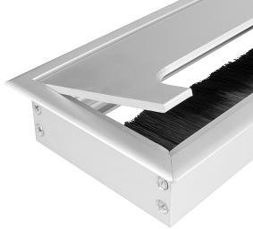 Kabeldurchführung Kabeldurchlass Arbeitsplatte Schreibtisch Tisch Büro Durchlass Aluminium (800mm)