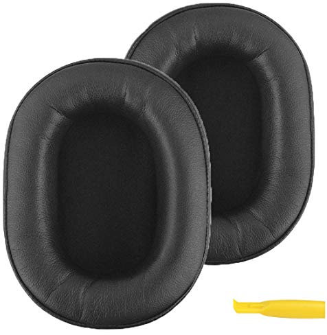 Geekria QuickFit Replacement Ear Pads for Sony, Turtle Beach, Skullcandy and Other Mid-Sized Over-Ear Headphones, Ear Cushions, Repair Parts (Black)