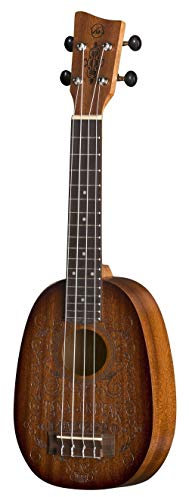 GEWA Pineapple Sopran Ukulele Manoa K-PA-Whisky Sapelli matt mit Gig Bag