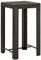 vidaXL Garten Bartisch Gartentisch Stehtisch Bistrotisch Tresentisch Partytisch Balkontisch Terrassentisch Braun 60,5x60,5x110,5cm Poly Rattan