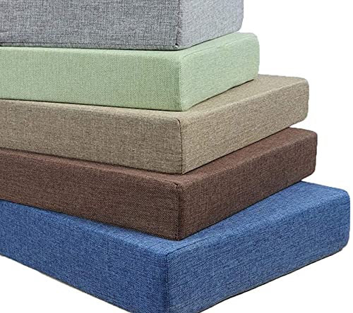 MMYing Sitzkissen für Gartenbank, 5 cm dick, für 2-4-Sitzer, Terrassenschaukel, 90/100/120/200 cm, für den Innenbereich, langes Sofa, Möbel, rutschfestes Kissen (grün, 80 x 30 x 5 cm)