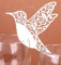 60 Marque Place Mariage Cartons Placement sur Verre à Vin Papier Cartons de Table Oiseau Blanc pour Décorations Réceptions Fêtes Célébrations Baptême Noël Anniversaire