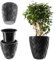 KADAX Pot de Fleurs Haut, Jardinière en Plastique de Grande Taille avec Motif Moderne pour Sublimer Votre Intérieur ou Extérieur, Bac à Fleur (Anthracite, 32.5 cm)