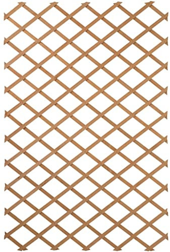Treillis de Jardin en Bois pour Plantes Grimpantes, Treillis Extensible en Bois, Clôture à Treillis en Bois pour Jardin, Terrasse, Balcon 100 x 300 cm Naturel