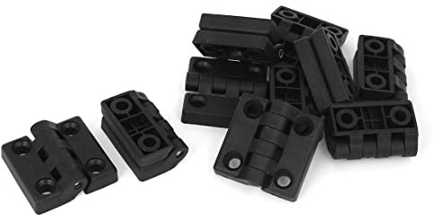 PATIKIL 48x48mm Sfera Cuscinetto Cerniera, 10pz Rinforceta Plastica Cerniere per Armadio, Nero