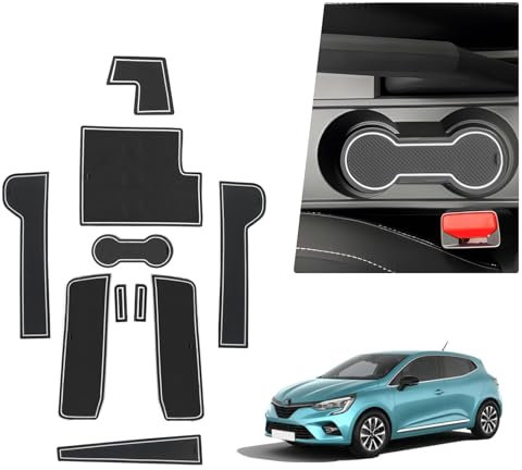 BIBIBO Gummimatten kompatibel mit 2020-2022 Renaul-t Clio 5 (Schaltgetriebe), Gummi-Automatten, Auto Matten Zubehör, Anti-Rutsch-Matte, Aufbewahrungsbox rutschfeste Matten