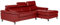 Vente-unique-Ecksofa Leder - Ecke Rechts - Rot - Mishima