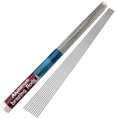 Lot de 50 tiges de brasage en aluminium de 0,6 x 33 cm, tiges de soudure en aluminium pour chalumeau au propane, réparation d'aluminium