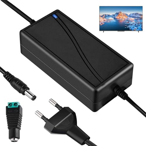 LED Trafo 12V 5A Netzteil Adapter: AC 100-240V LED Strip EU Stecker, 12 Volt Stromversorgung 5.5 x 2.5 mm Universal Netzadapter Steckernetzteil Transformator für LED Lichtstreifen LCD Monitor