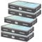 wsryx 5 Pack Underbed Storage Boxes with Lids, Foldable Under The Bed Storage with Zips, Large Plastic Storage Organiser Clothes Bags with Clear Window for Bedroom Sofa