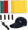 4 Pcs Referee Football Soccer Flag Stainless Steel Command Hand Flag Signal Flags Athletic Competition Flag Track and Field Sports Training Flag with Baseball Hat and Referee Whistle…