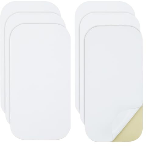 BENECREAT 12 feuille de Mousse Eva Auto-Adhésive, Tampon Antidérapant Givré à Dos Adhésif, Coussinet de Meubles Autocollant pour la Protection des Meubles, Protection des Murs, Blanc