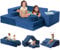 Kidirect Spielsofa, Kindersofa aus Schaumstoff Bausteine - Spielsofa für Kinder & Kuschelecke im Kinderzimmer [OHNE Harte Teile], Blau
