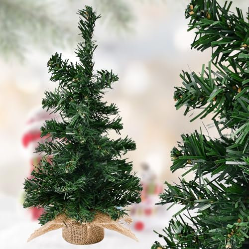 SLTAXAR 30cm Árbol de Navidad Mini árbol de Navidad pequeño Artificial decoración navideña para Mesa Verde