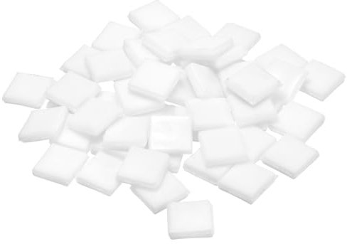 QUARKZMAN Mosaikfliesen, Glasmosaik Mosaiksteine zum Basteln Mini Mosaikfliese DIY Hobbys Handgemachter Kristall Freier Handwerksmaterial Kreativität (Helle Weiße Packung mit 100)