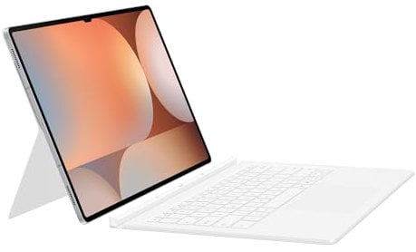 Samsung Book Cover Keyboard Custodia per tablet con tastiera retroilluminata per Galaxy Tab S9 Ultra | Tab S10 Ultra, Bianco