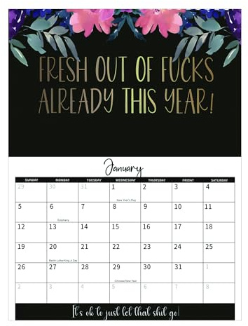Draduo 2025 Calendar for Tired-Ass Women, Wall Calendar for Tired, 2025 Tired Women Calendar, Fu-ck It Calendar,Funny Word Planner Monthly Calendar