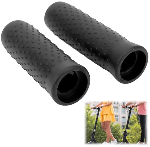 ANBOO 2 x Griffe für Segway Ninebot G30 Max Non-Slip Silicone Grip Electric Scooter Accessories Scooter Elektroroller Lenkergriffe (Black)