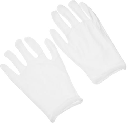 iplusmile 6 Paar Weiße Handschuhe Aus 100% Baumwolle Für Herren Kunsthandhabung Schmuck Silber Inspektionshandschuhe Größe L * 6