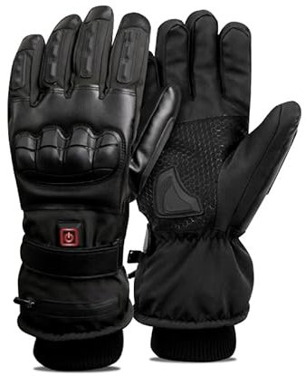 RUICUBEI Heated Gloves for Men Women, Rechargeable 7.4V 3000mAh Battery Electric Heating Gloves, Hand Warmer for Motorcycle Riding Cycling Fishing Ski Hiking