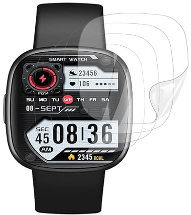 FOXZKISS für Apple Watch Series 9/8/7 45mm Schutzfolie,4 Stück für Panzerglas Apple Watch Series 9/8/7 45mm Panzerfolie, Displayfolie für Apple Watch Series 9/8/7 45mm Schutzglas