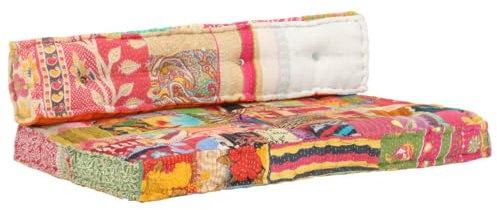 LAPOOH Palettensofa-Auflage, Palettenkissen, Palettensofa Polster, Sitzkissen Outdoor, Palettenmöbel Balkon, Sitzkissen Gartenmöbel, Paletten Sitzkissen,Mehrfarbig Stoff Patchwork