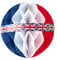 British Union Jack Honeycomb Paper Ball Decoration, 20cm, Red White Blue, Party Hanging Ornament