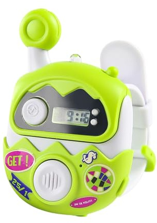 LeeQinersw Walkie Reloj Juguete para Exteriores Lindo Liberación Rápida Fácil de Usar Linterna de Largo Alcance Walkie de Muñeca para Cumpleaños de, Verde