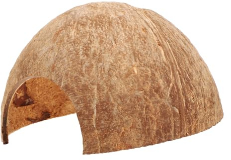 Toyvian Kokosnussschalen Versteck Für Terrarium Reptilien Unterschlupf Und Kletterhöhle Aus Kokosnussschalen Für Schildkröten Eidechsen Spinnen Und Schnecken 4.72 X 4.72 X 2.56 in