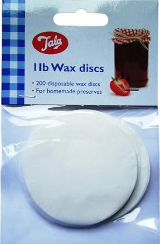 200 x 1lb Tala Wax Discs – Covers for Jam, Preserves, Chutney, Pickle, Homemade Seal, and Jelly – Durable Wax Seals for Homemade Food Jars