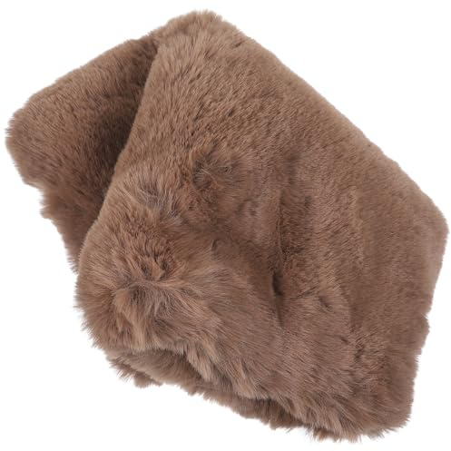 Warmer Muff Thickened Imitation Fur Hand Warmer Coffee | Delicate Lovely Style, Can be Used as Pillow, Resist Cold Weather, Prom and Wedding Use